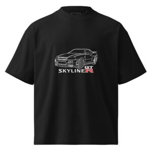 Nissan Skyline GTR MK4, Organic oversized high neck t-shirt - Unisex
