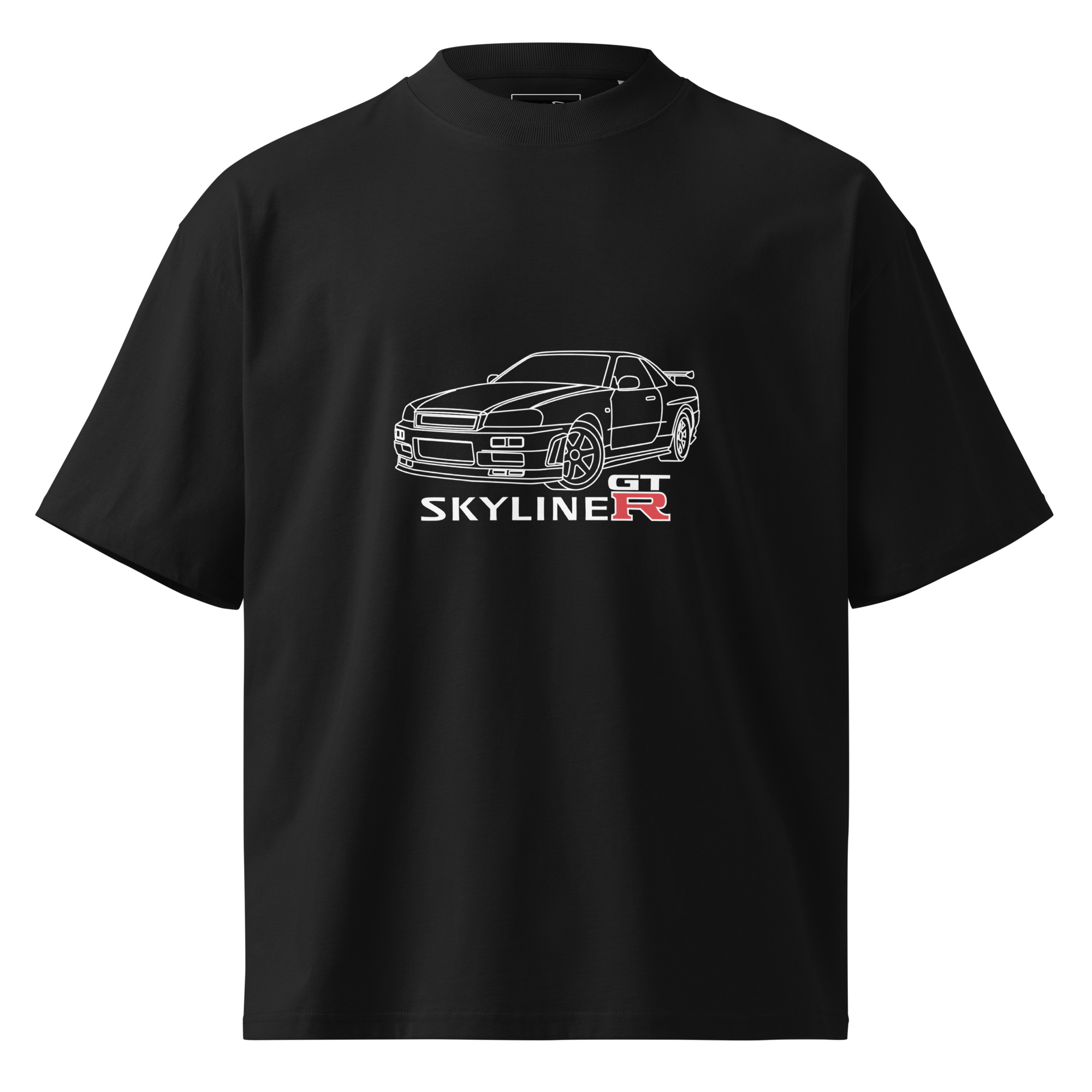 Nissan Skyline GTR MK4, Organic oversized high neck t-shirt - Unisex