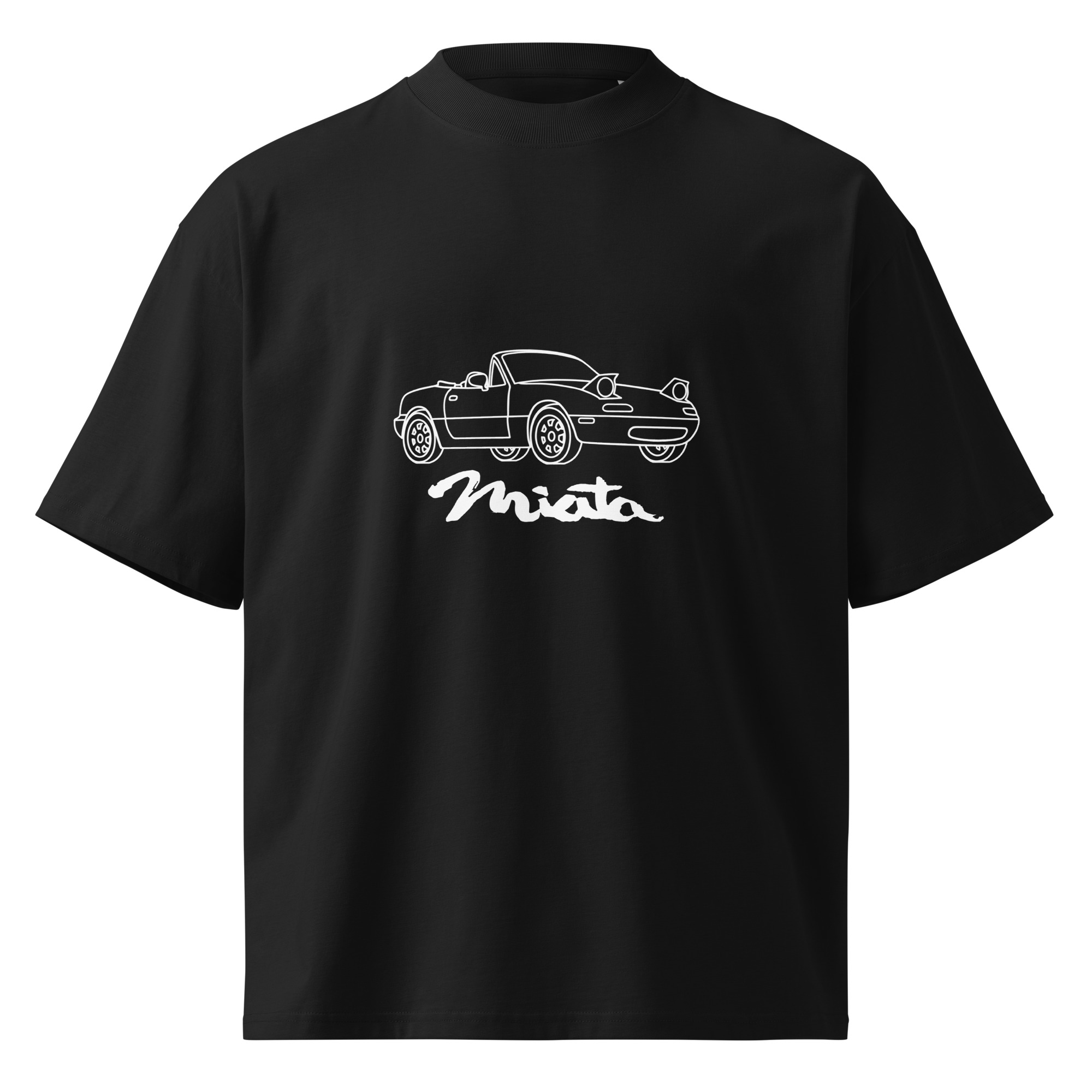 Mazda Miata organic oversized high neck t-shirt - Unisex - Image 4