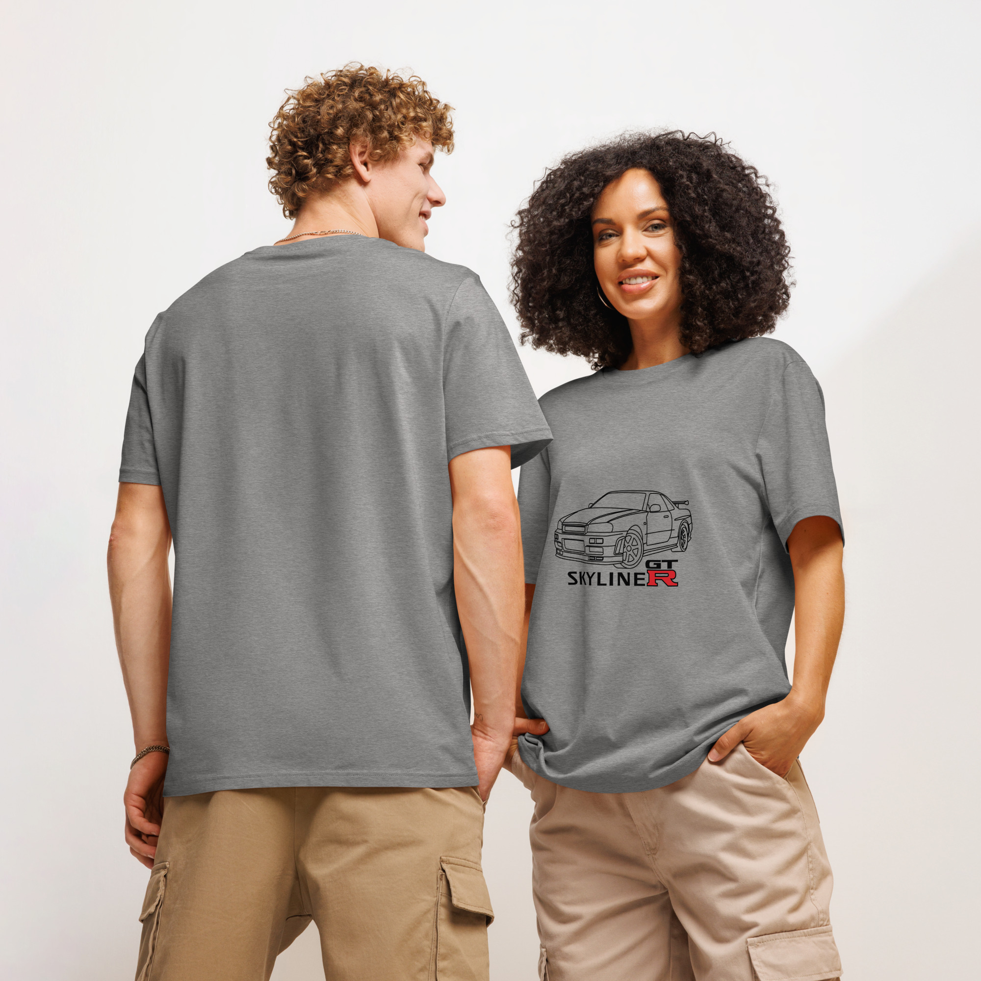 Nissan Skyline GTR MK4 Organic ribbed neck t-shirt - Unisex - Image 12
