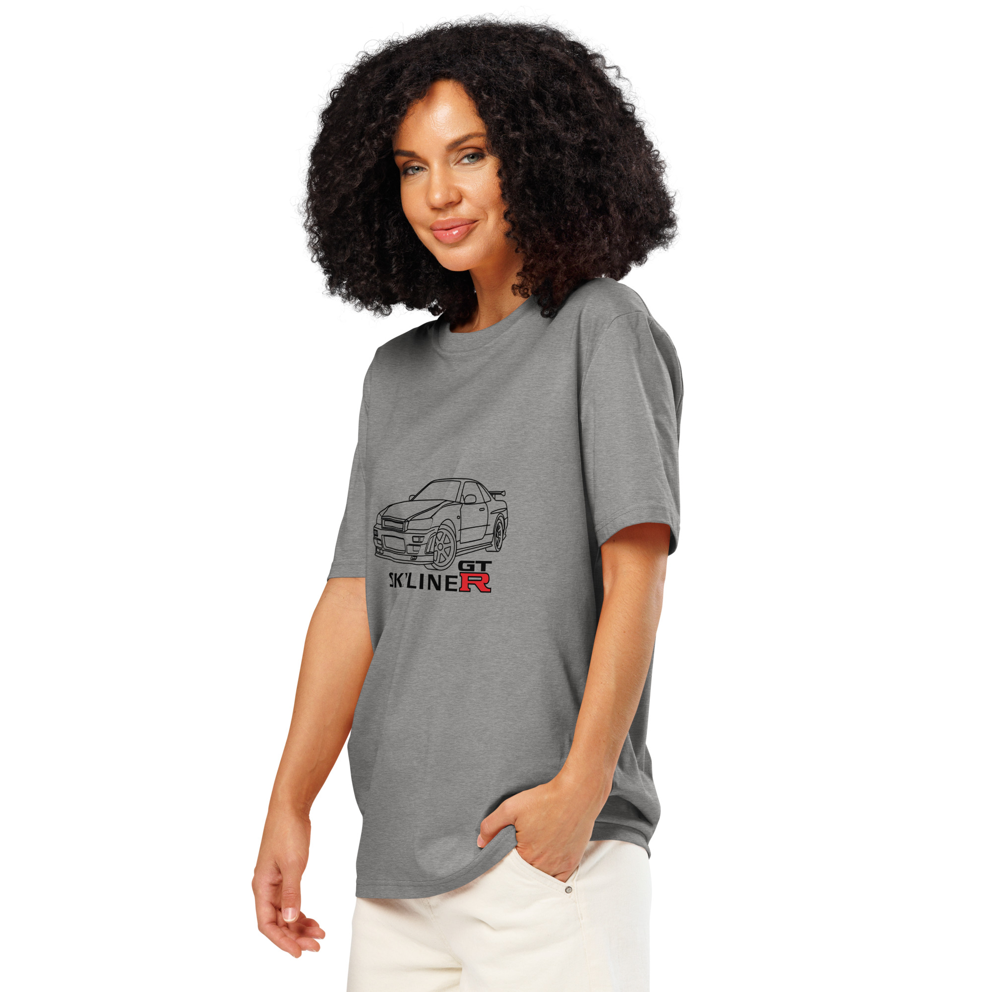 Nissan Skyline GTR MK4 Organic ribbed neck t-shirt - Unisex - Image 13