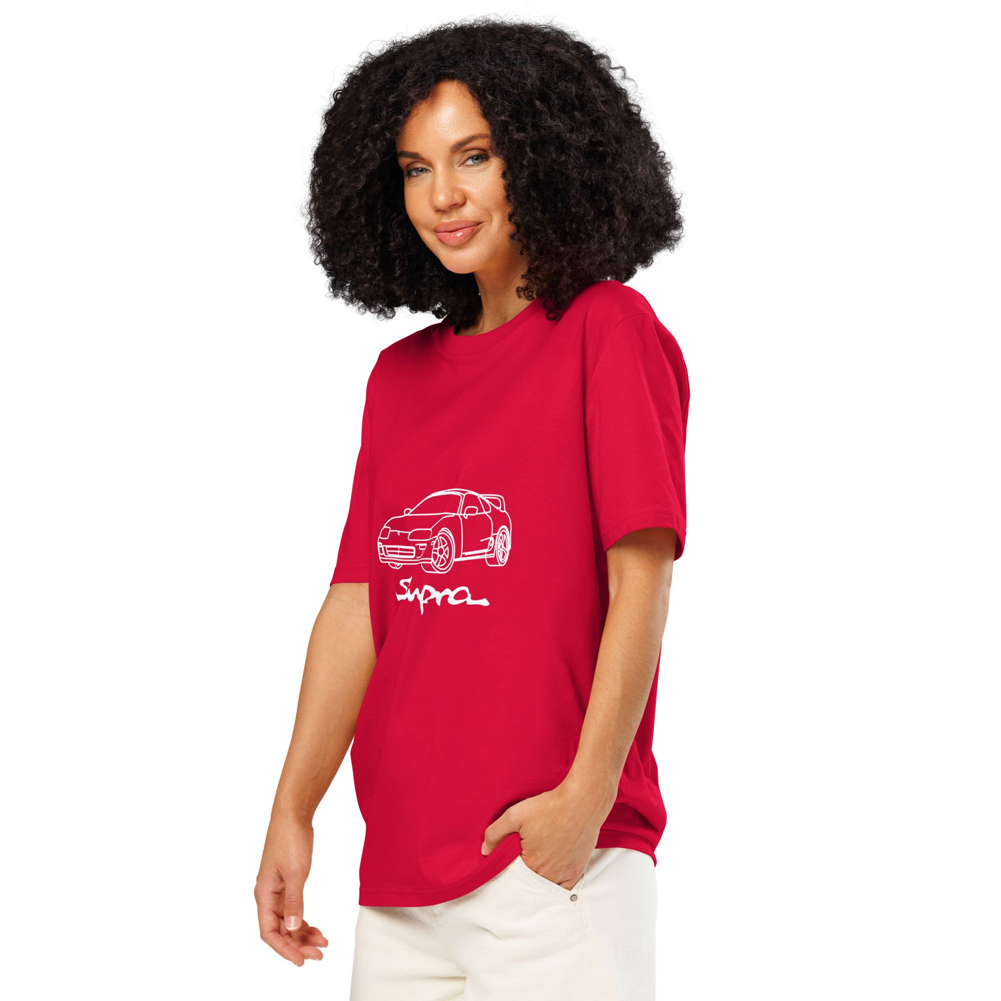 Toyota Supra MK4 Organic ribbed neck t-shirt - Unisex - Image 12