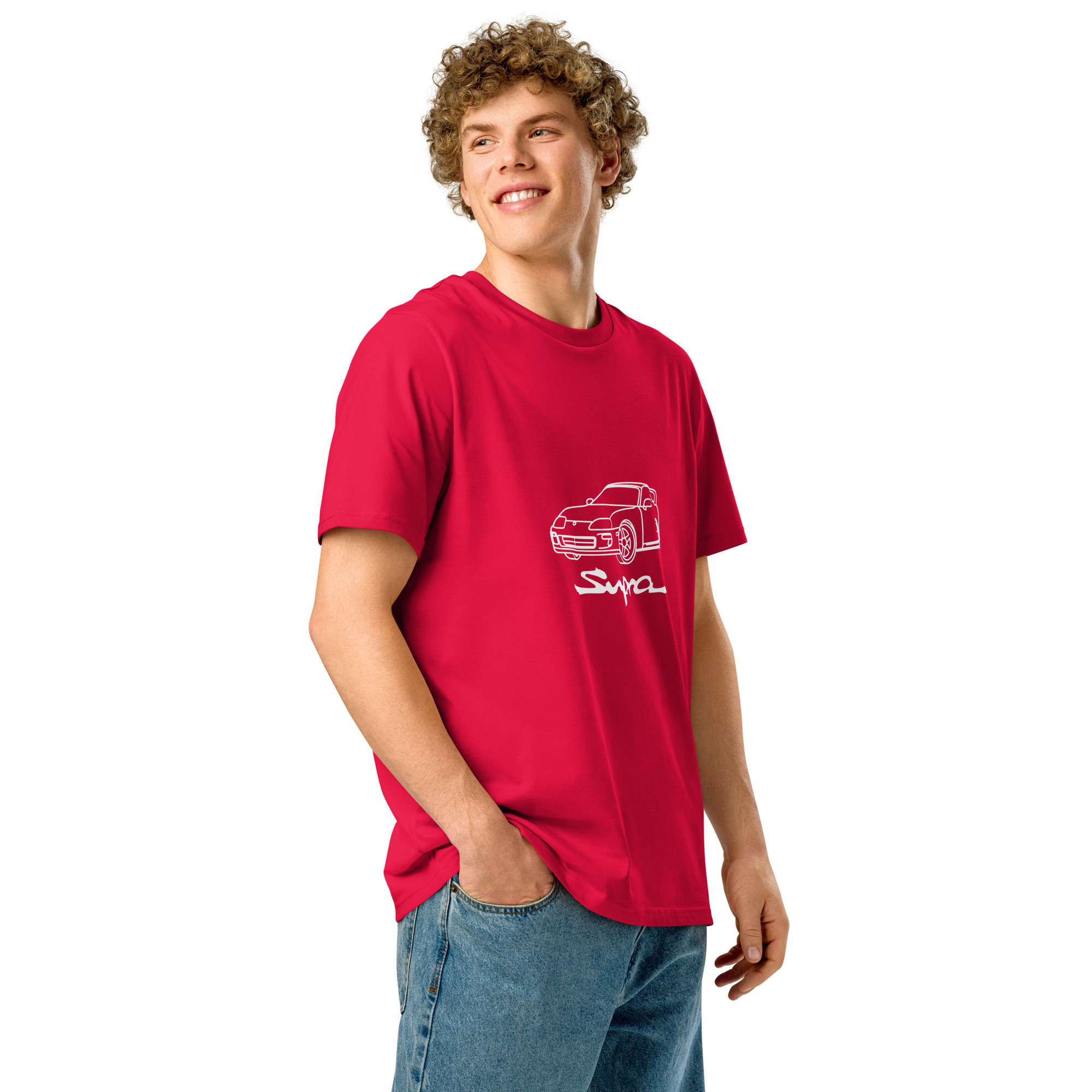 Toyota Supra MK4 Organic ribbed neck t-shirt - Unisex - Image 13