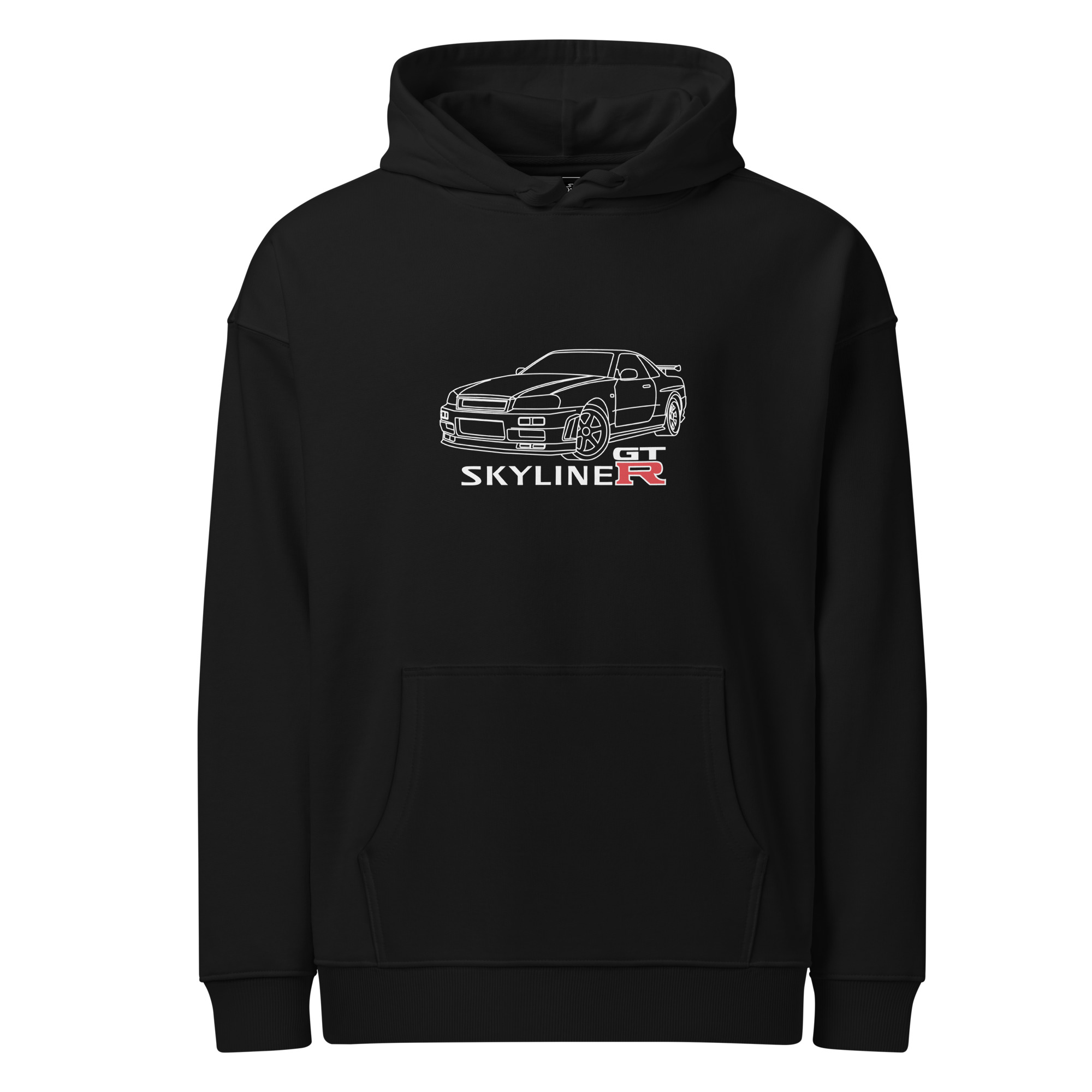 Nissan Skyline GTR MK4 Hoodie – Organic cotton relaxed fit – Unisex - Image 6